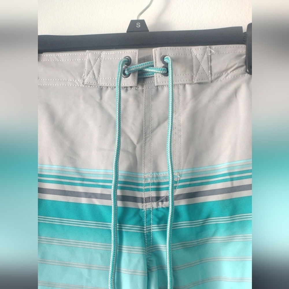 Men's Gray and Blue Swim Shorts Size Small - NWT - Picture 3 of 4
